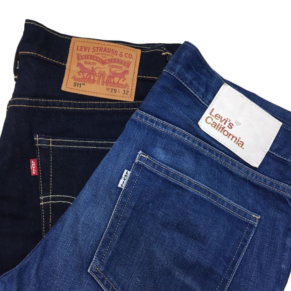 D-4 デニム 10本 まとめ売り 大量 Levi's リーバイス 502 503 511 他 濃紺 含む デニムパンツ ジーパン ジーンズ メンズ 卸売_画像2