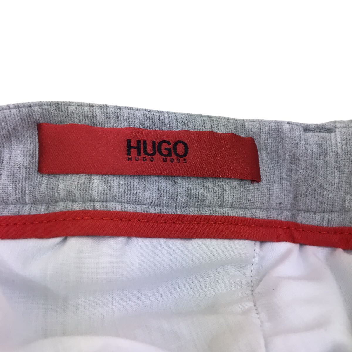 C342 HUGO BOSS ヒューゴボス 大きいサイズ 短パン ショートパンツ ハーフパンツ ボトムス 半ズボン メンズ 50 グレー_画像8