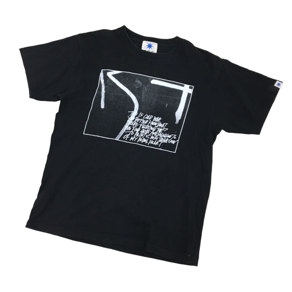 ND171 GDC ジーディーシー 半袖 Tシャツ トップス プルオーバー クルーネック コットン 綿100% ブラック メンズ L_画像1