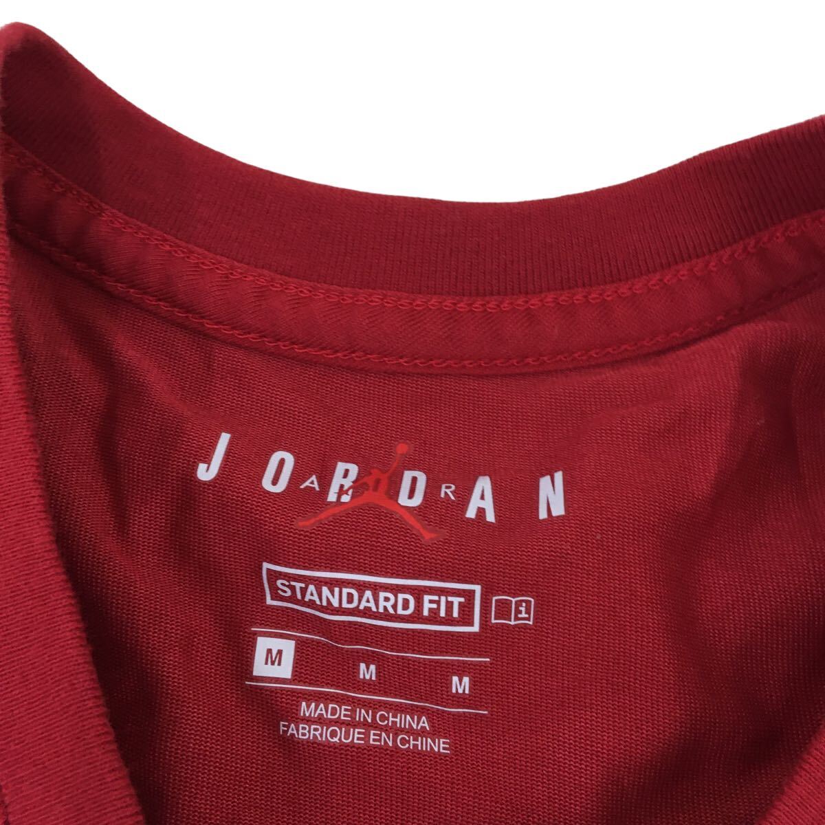 ND172-② Nike AIR JORDAN ナイキ エアジョーダン STANDARD FIT 半袖 Tシャツ トップス プルオーバー クルーネック レッド系 メンズ M_画像6