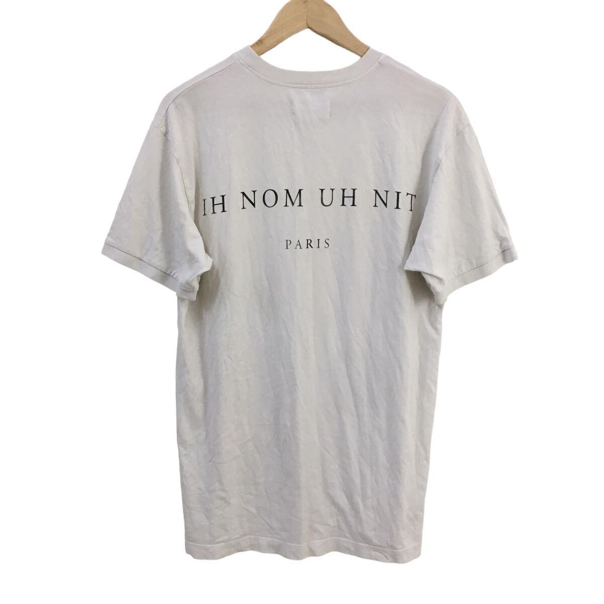 D532-⑥ イタリア製 IH NOM UH NIT インノミネイト 半袖 Tシャツ トップス プルオーバー クルーネック 綿100% ホワイト メンズ L_画像5