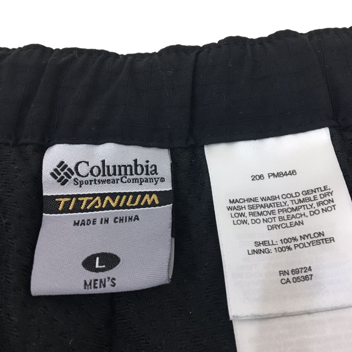 C343 Columbia コロンビア アウトドア クライミングパンツ ナイロンパンツ ロングパンツ 長ズボン ボトムス メンズ L ブラック 黒_画像9