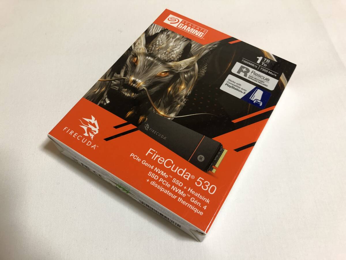 Seagate FireCuda 530 M.2 内蔵 SSD ヒートシンク付き 1TB PCIe Gen4 x4 ZP1000GM3A023 未開封の画像1