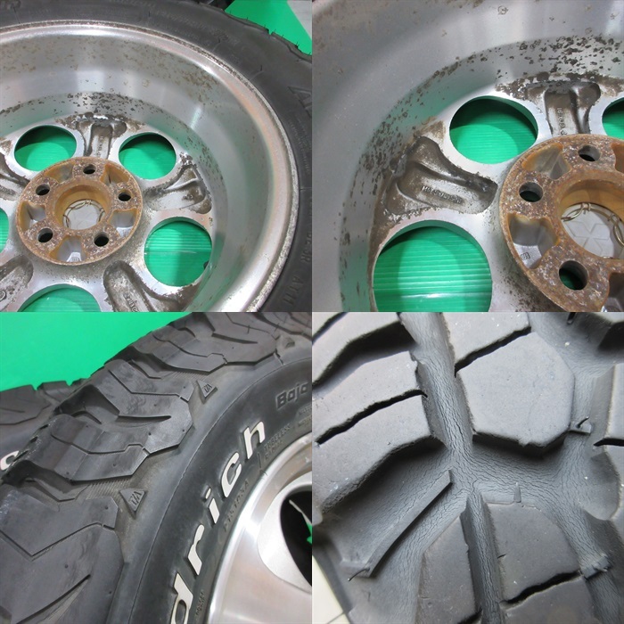 三菱 パジェロイオ純正 215/70R16 100/97R 6PR LT 70%山 BF Goodrich All-Terrain T/A KO2 4本 5穴PCD114.3 6JJ +46 デリカD5 中古新潟の画像8