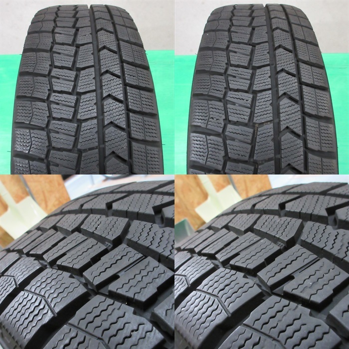 RK型 ステップワゴン純正 205/60R16 冬用2022年バリ山スタッドレス 80-90%山 ダンロップ WINTERMAXX WM02 4本 5穴PCD114.3 6J +50 中古新潟_画像9