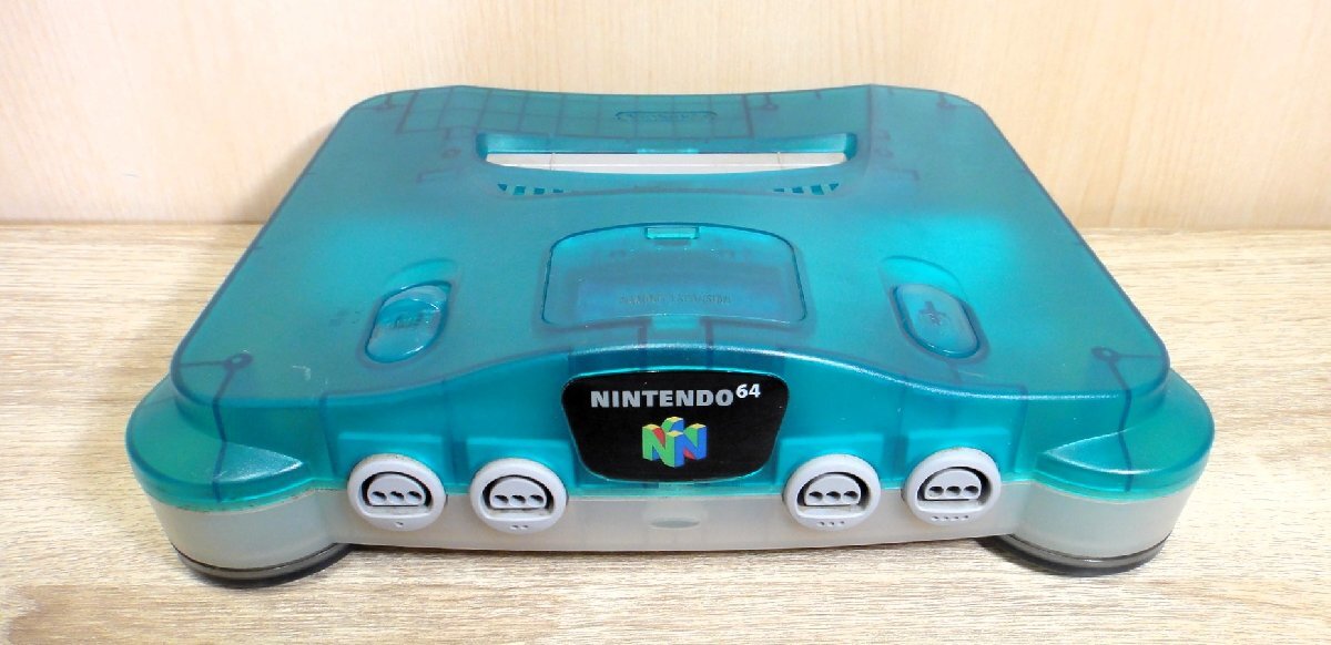 【中古】Nintendo 任天堂 NINTENDO64 NUS-01 本体/コントローラー/コントローラーパック/６４GBパック クリアブルーの画像2