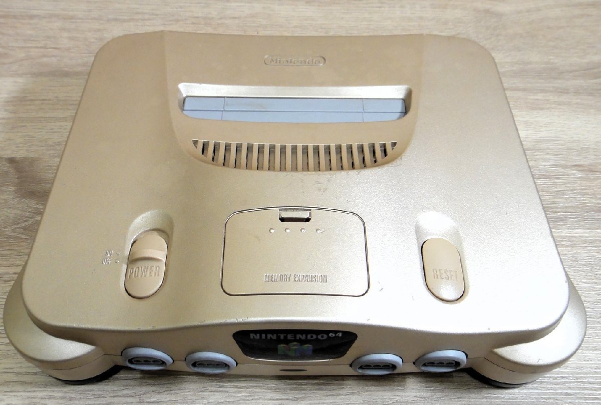 【中古】Nintendo 任天堂 NINTENDO64 NUS-01 本体/コントローラー/64GBパック トイザらス限定 ゴールド_画像2