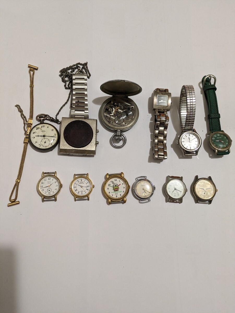 懐中時計　精工舎　エンパイア　 腕時計はSEIKO 多数！Orient　自動巻。クォーツ。marumanベルトK22GP刻印。まとめてジャンク_画像1