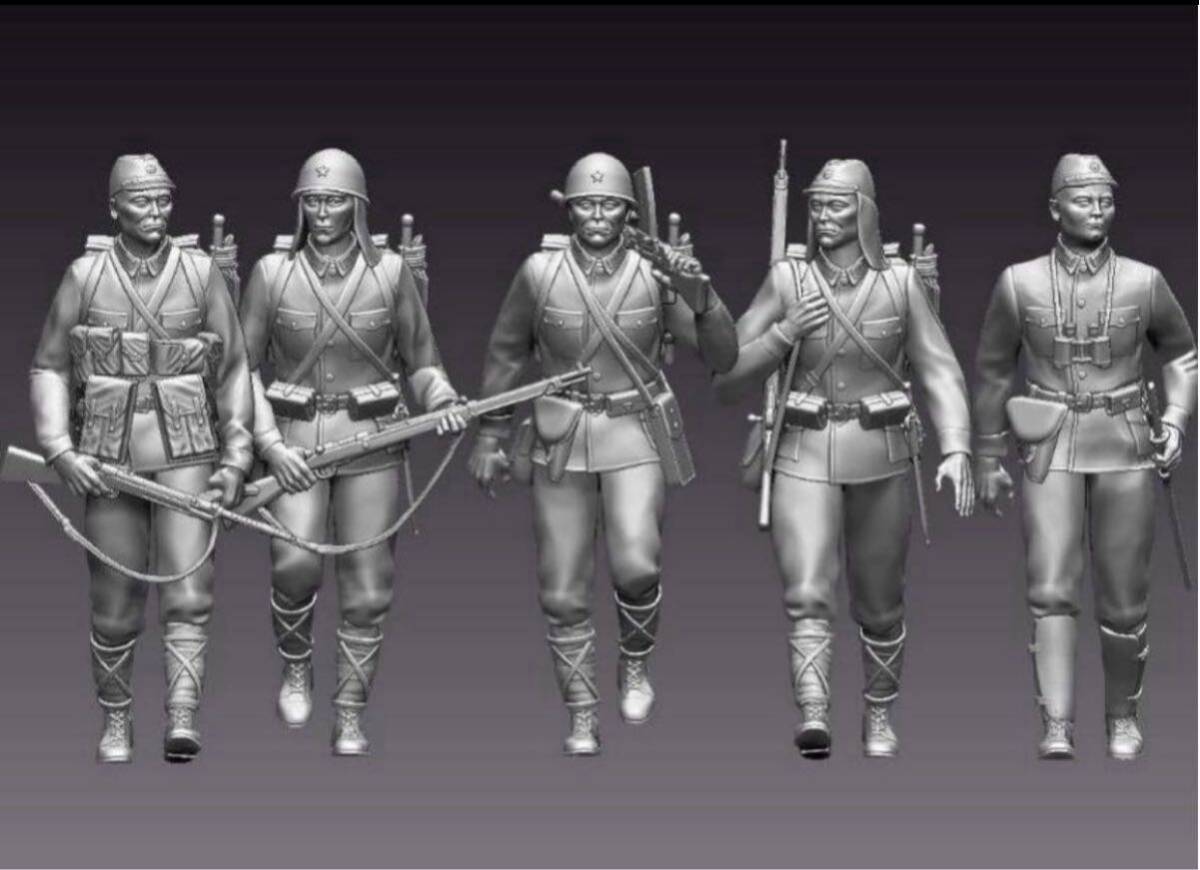 1/35 resin kit not yet painting WWⅡ Japan land army .. figure 5 body [ including in a package possibility ]240410