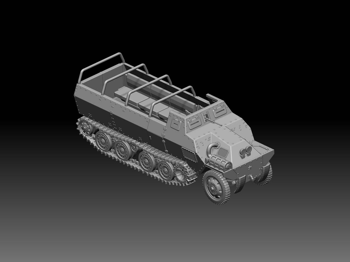 1/35レジンキット 未塗装 WWⅡ日本陸軍 一式半装軌装甲兵車ホハ 装甲兵員輸送車 機関銃付き A 240322の画像1
