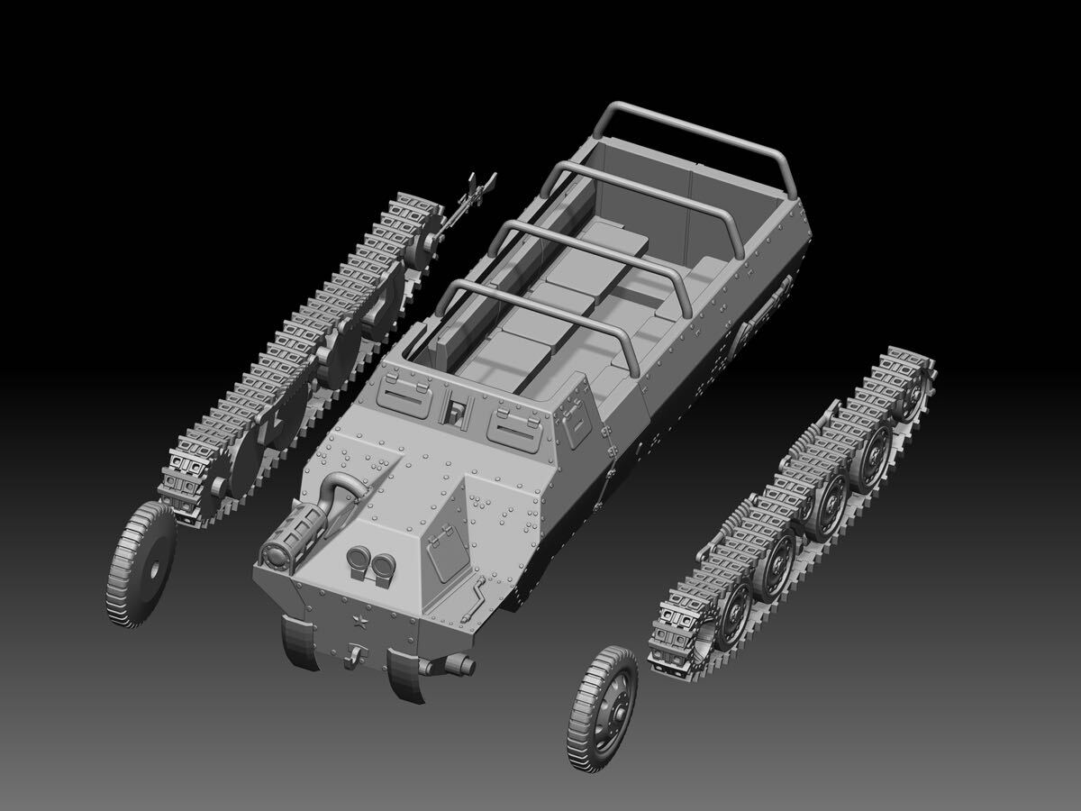 1/35レジンキット 未塗装 WWⅡ日本陸軍 一式半装軌装甲兵車ホハ 装甲兵員輸送車 機関銃付き A 240322の画像4