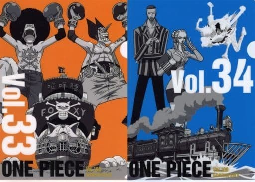 【未開封品】「一番くじ　ワンピース　vol.1～vol.50　Anniversary」 N賞　ヒストリークリアファイルセット(2枚組)　vol.33＆34_画像1