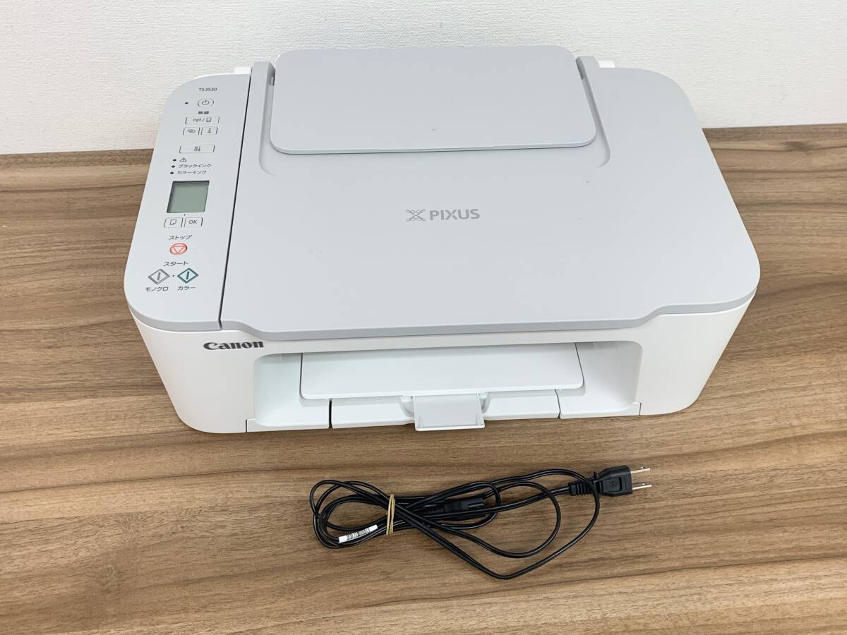 [1 jpy start!]Canon Canon PIXUS TS3530 printer A4 ink-jet multifunction machine white power cord attaching 
