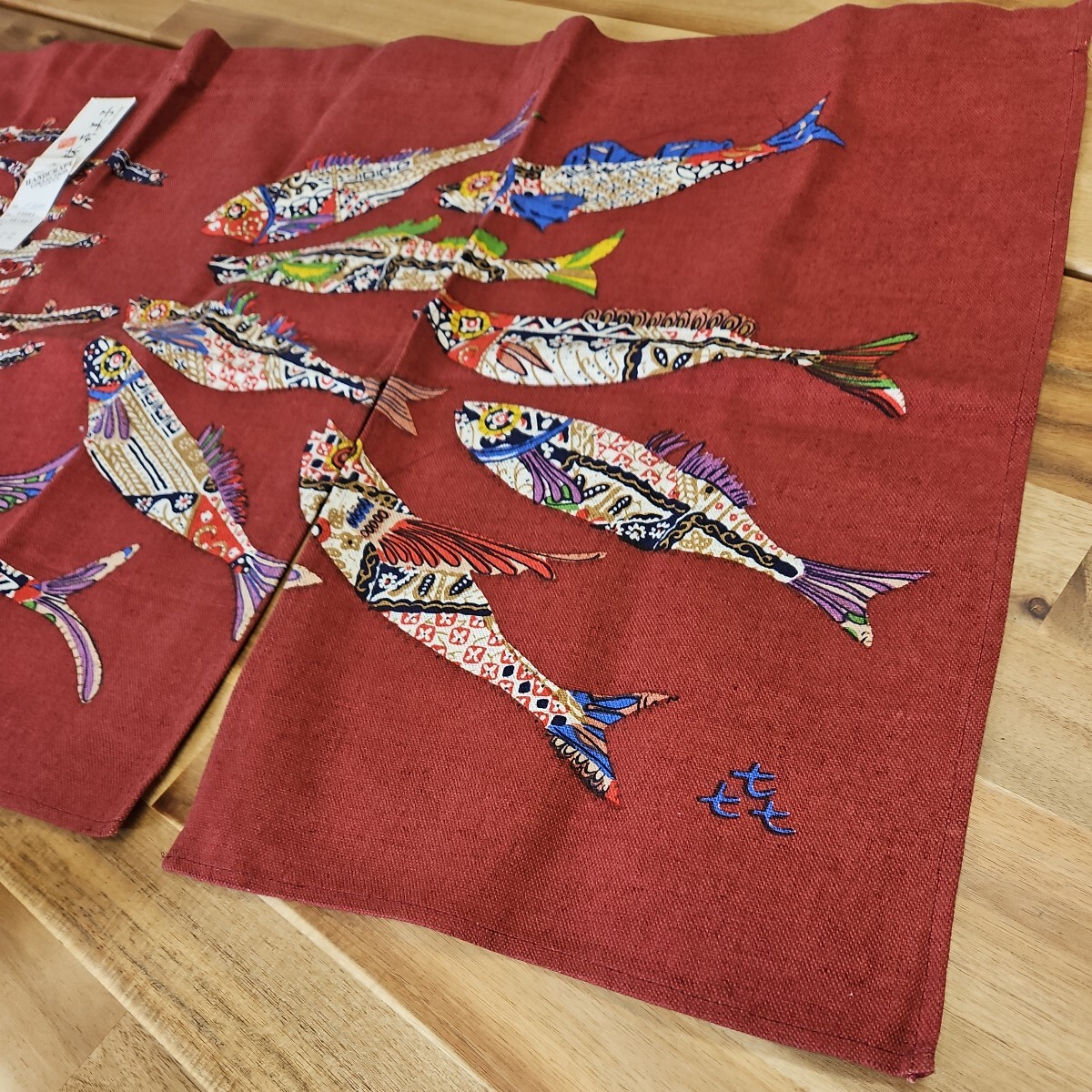 布絵師 林喜美子 コレクション 日本製 織物風暖簾 のれん 日本製 和風インテリアの画像2