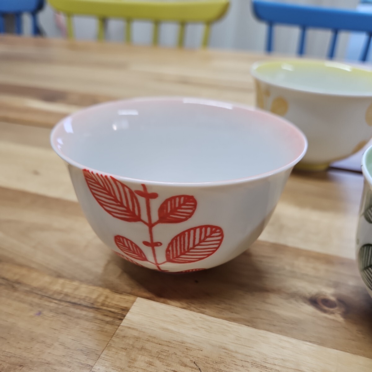 波佐見焼  かわいい3色の湯呑茶碗3点セット の画像3
