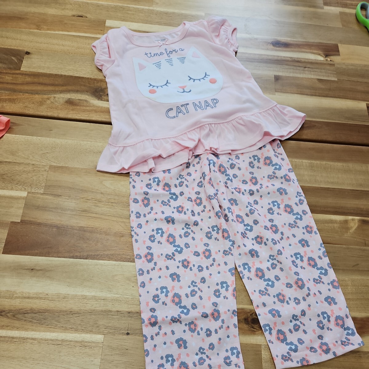 米国人気子供服 カーターズの半袖サマーパジャマ 3歳 95ｃｍ～100ｃｍ ライトピンクの画像1