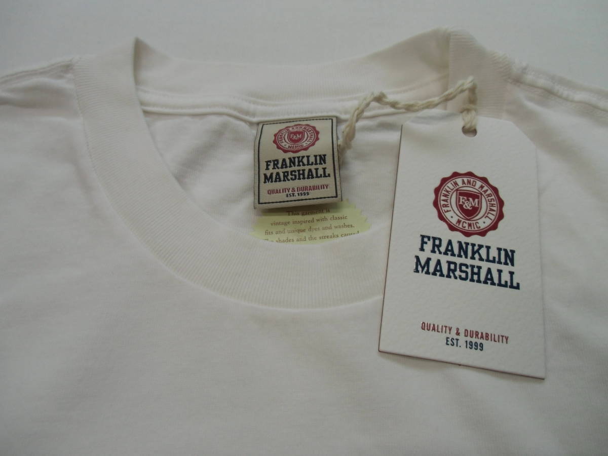  free shipping new goods FRANKLIN & MARSHALL Frank Lynn Marshall print T-shirt number ring 