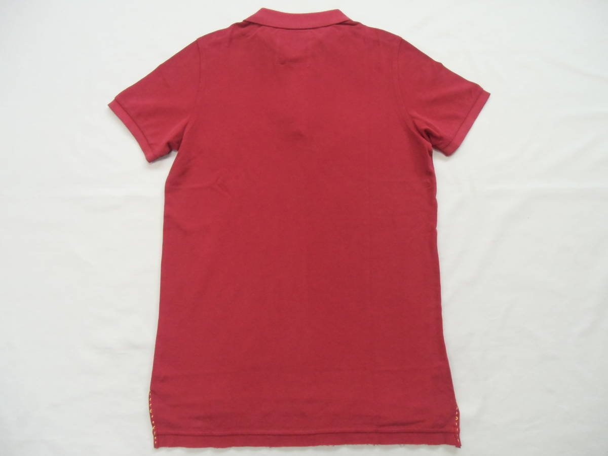 新品 Project e vintage プロジェクトイー ヴィンテージ ポロシャツ トルコ製 ステッチ RED_画像3