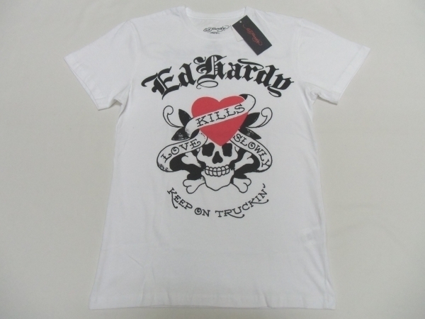  新品 送料無料 Ed Hardy エドハーディー プリントTシャツ LOVE KILLS L_画像1