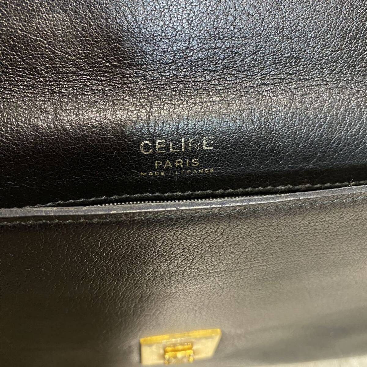 【中古品】CELINE クラッチバッグ ★セカンドバッグ ブラック レザー セリーヌ@NIS_画像5