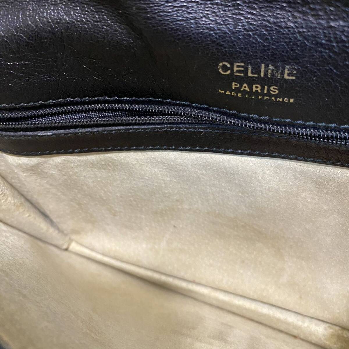 【中古品】CELINE クラッチバッグ ★セカンドバッグ ブラック レザー セリーヌ@NIS_画像7