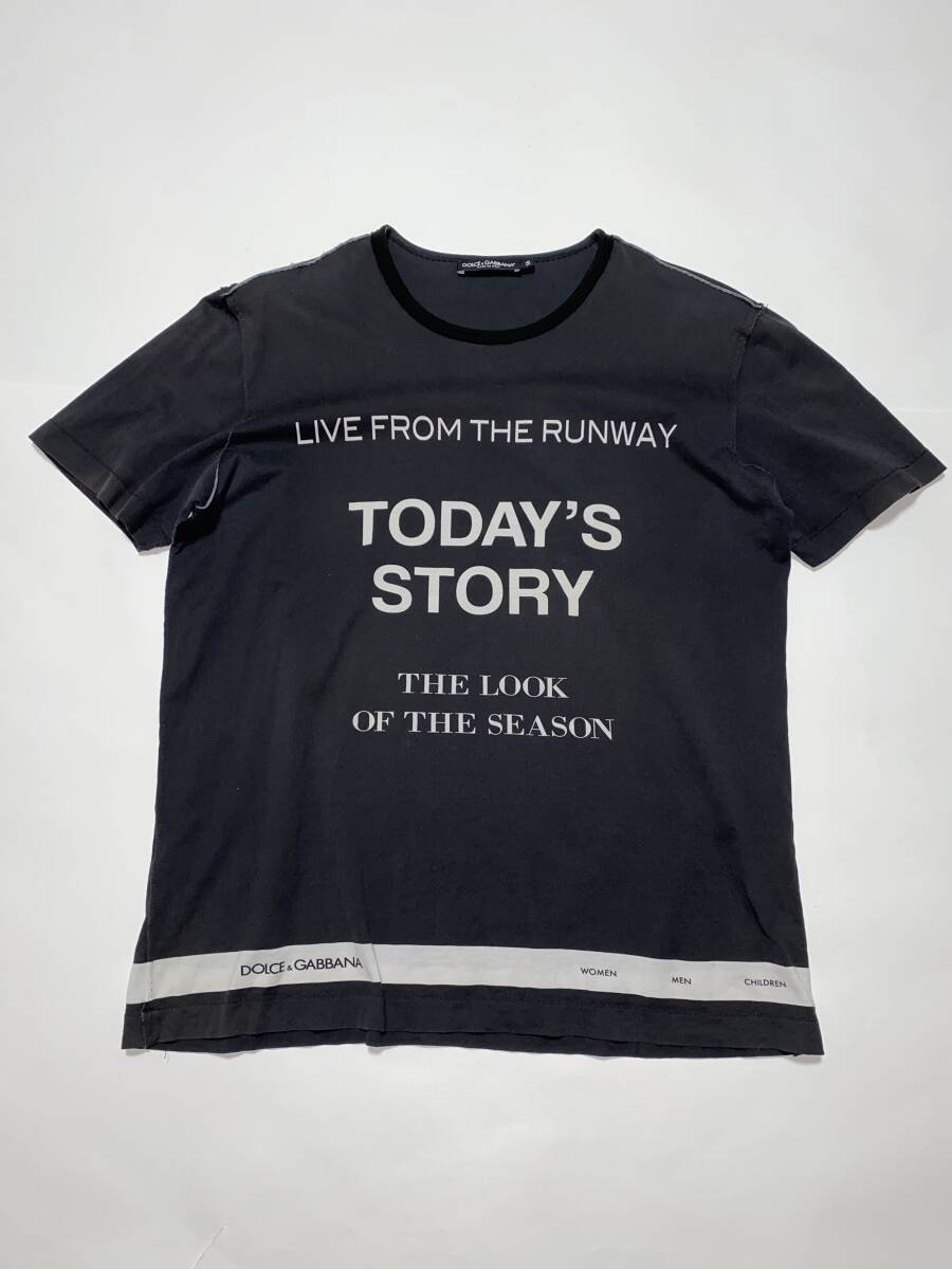 ドルチェ&ガッバーナ『肌に優しいオーガニックコットン』2017-18A/W TODAY'S STORY 裾ロゴ クルーネック 半袖Tシャツの画像1