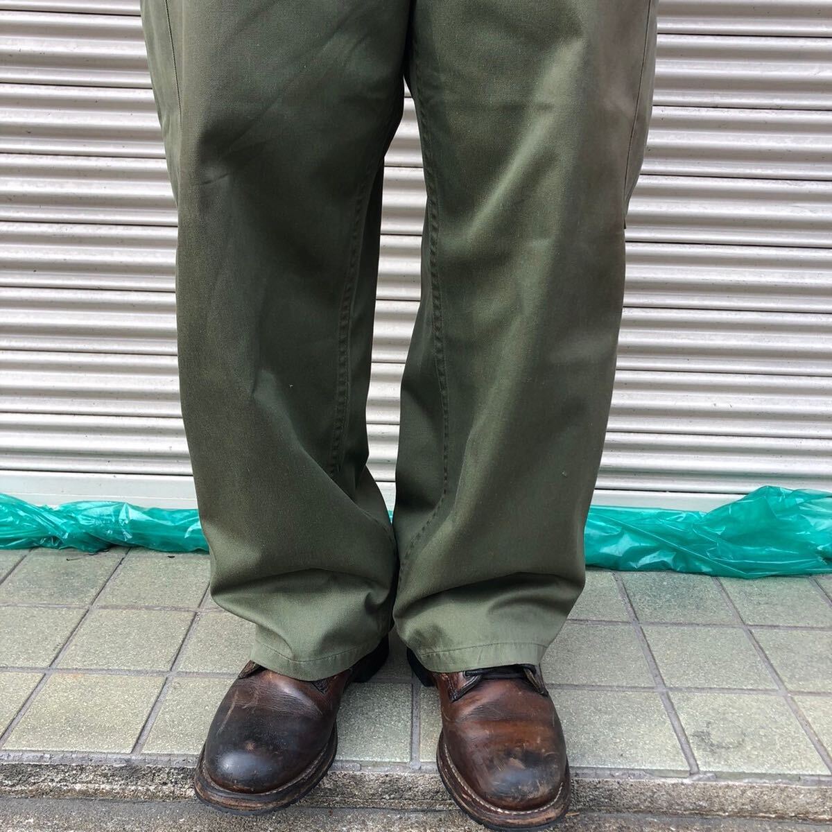 80s ビッグサイズ 2XL ユーロ 軍物 ヴィンテージ カーゴパンツ 90s フレンチ ワーク ミリタリー フランス軍 ヨーロッパ古着 102cm XXLの画像4