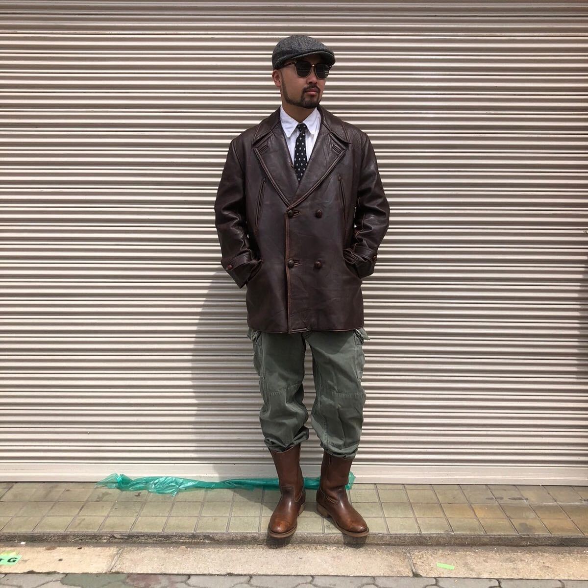 50s FRANCE Vintage フランス パイロット レザー ヴィンテージ 50s FRANCE Vintage フランス パイロット レザー ヴィンテージ