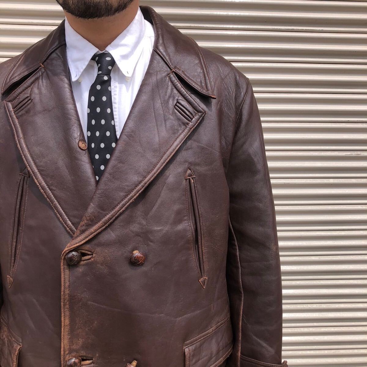 50s FRANCE Vintage フランス パイロット レザー ヴィンテージ 50s FRANCE Vintage フランス パイロット レザー ヴィンテージ
