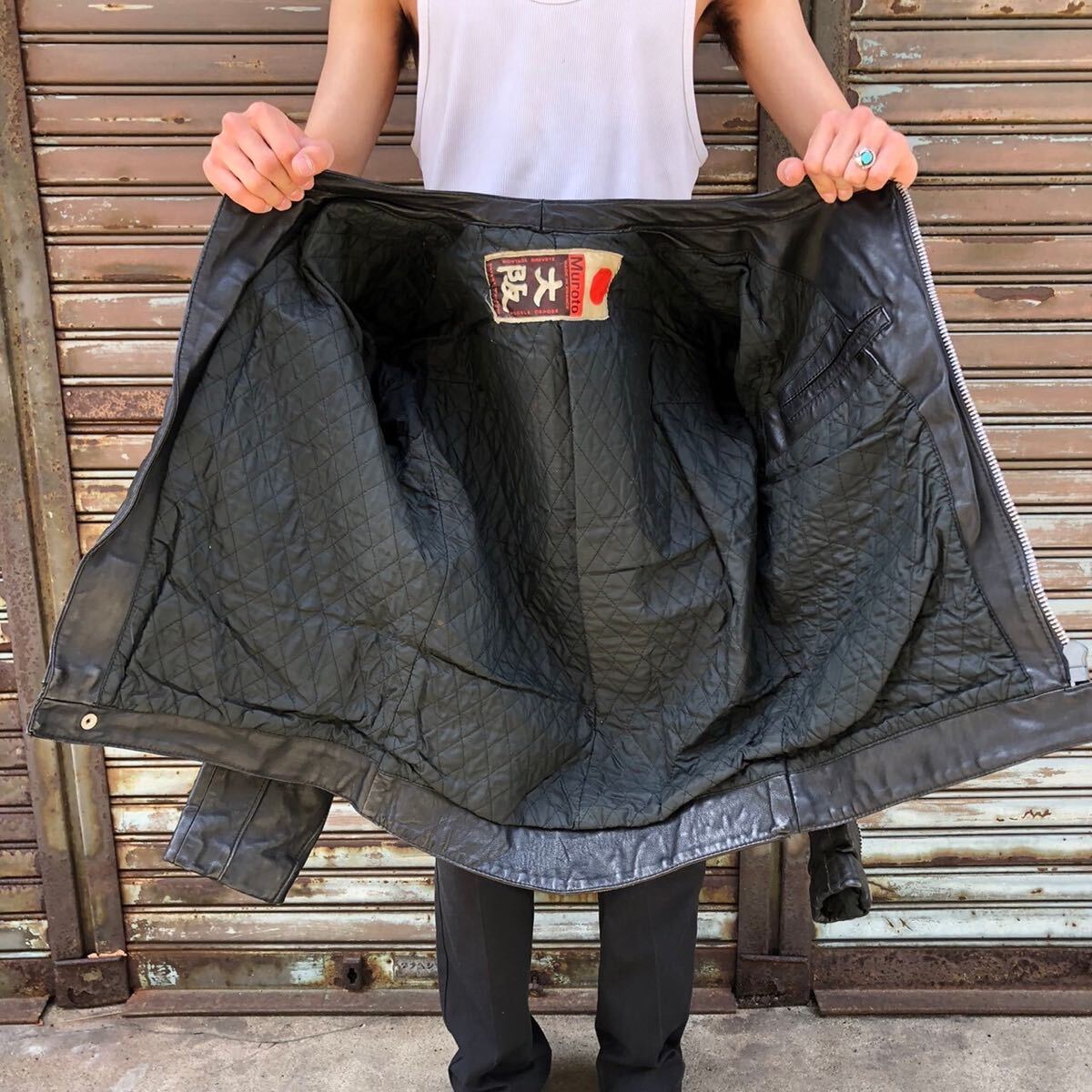 70s フランス製 muroto フレンチライダース レザージャケット 70s フランス製 muroto フレンチライダース レザージャケット