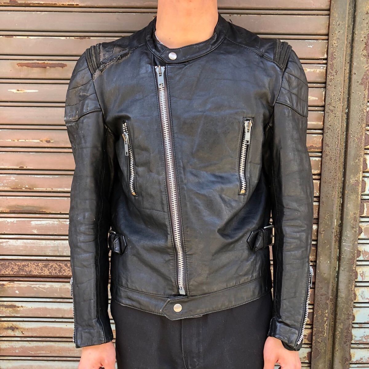 70s フランス製 muroto フレンチライダース レザージャケット 70s フランス製 muroto フレンチライダース レザージャケット
