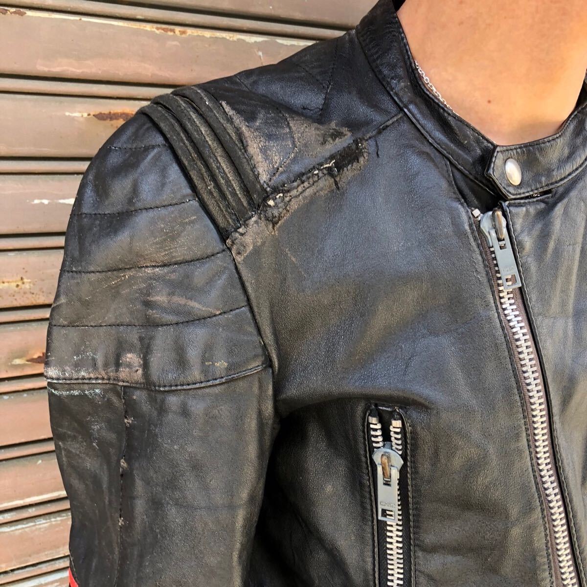 70s フランス製 muroto フレンチライダース レザージャケット 70s フランス製 muroto フレンチライダース レザージャケット