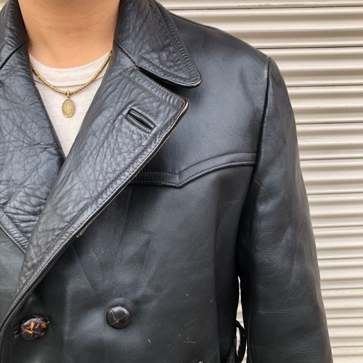 極上 50s German Vintage ドイツ ヴィンテージ ダブル レザー 極上 50s German Vintage ドイツ ヴィンテージ ダブル レザー