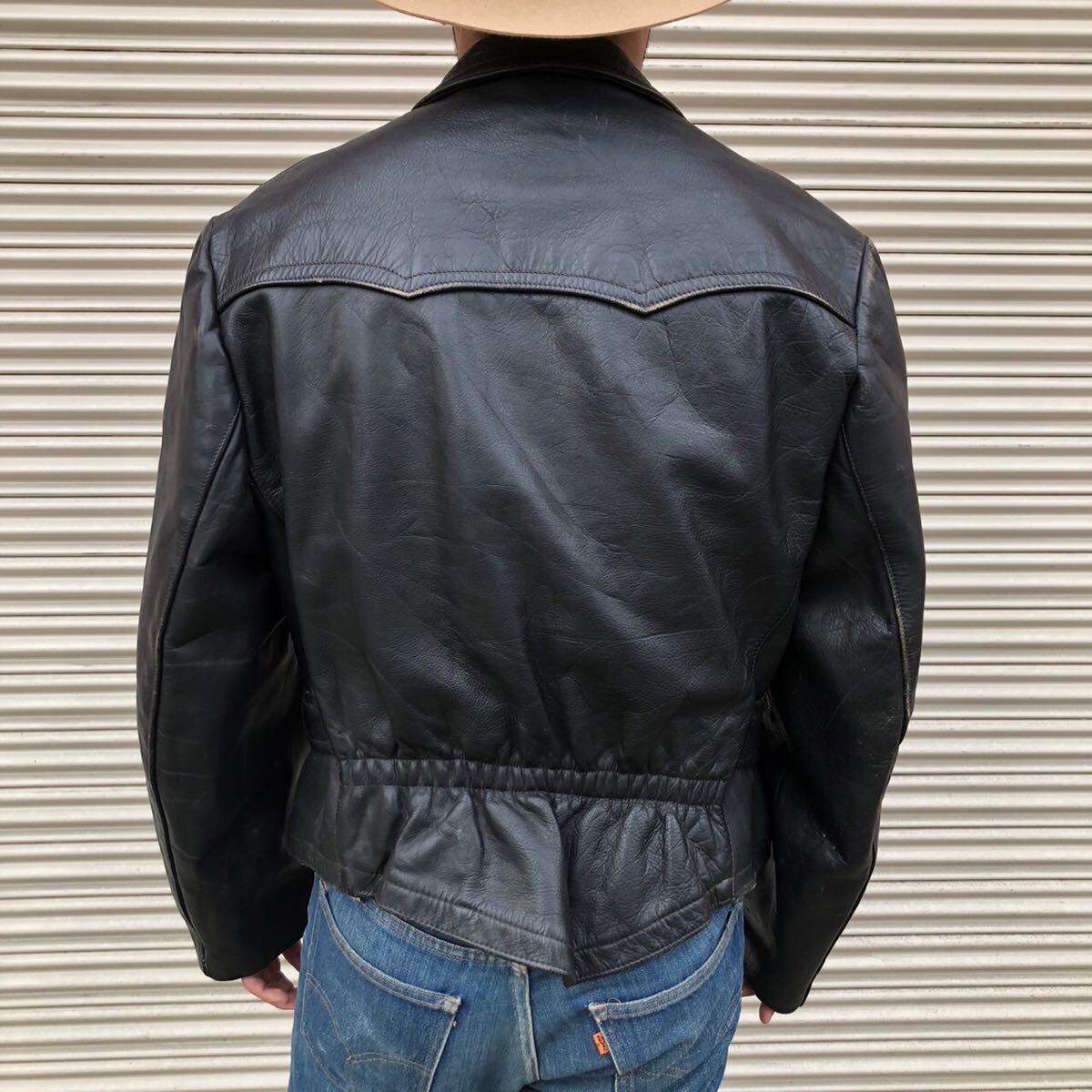 極上 50s German Vintage ドイツ ヴィンテージ ダブル レザー 極上 50s German Vintage ドイツ ヴィンテージ ダブル レザー