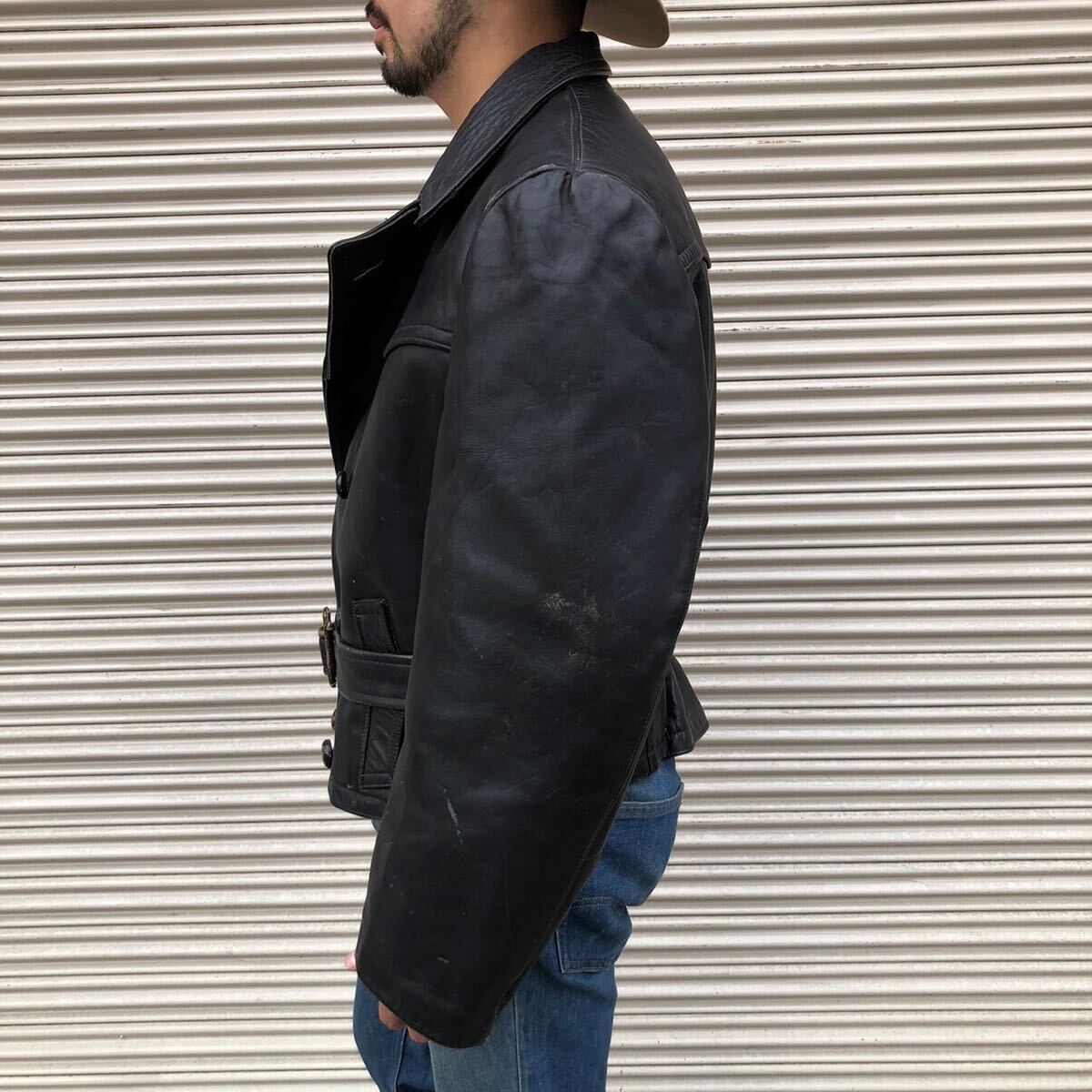 極上 50s German Vintage ドイツ ヴィンテージ ダブル レザー 極上 50s German Vintage ドイツ ヴィンテージ ダブル レザー
