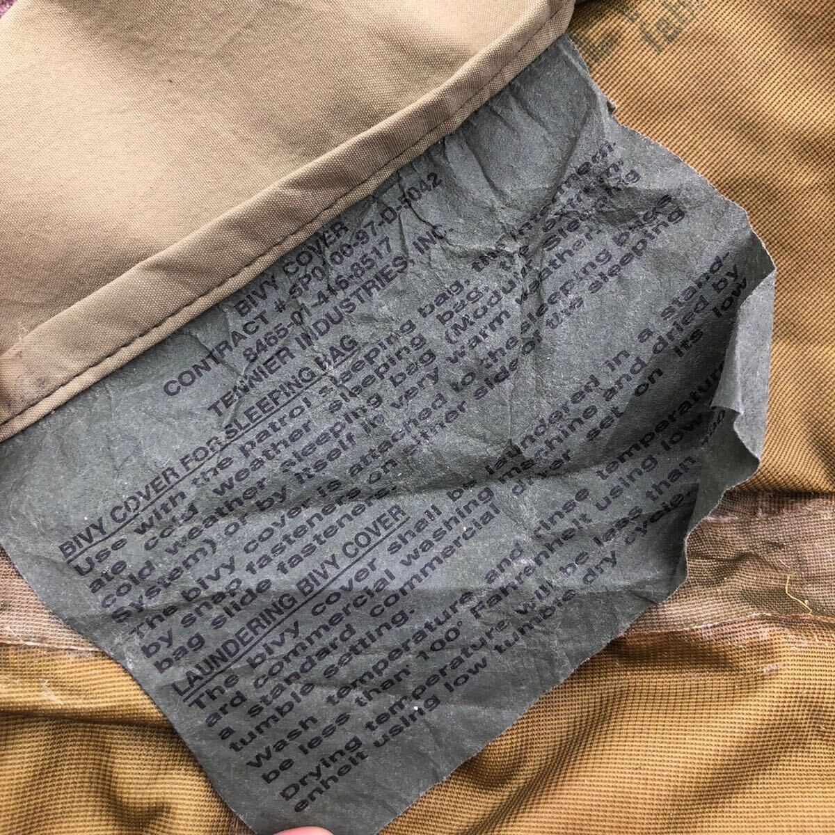 U.S.ARMY 米軍 実物 GORE-TEX BIVY COVER スリーピングバッグ シュラフ 寝袋 カバー ゴアテックス カモフラ 迷彩柄 ミリタリー アメリカ軍の画像8