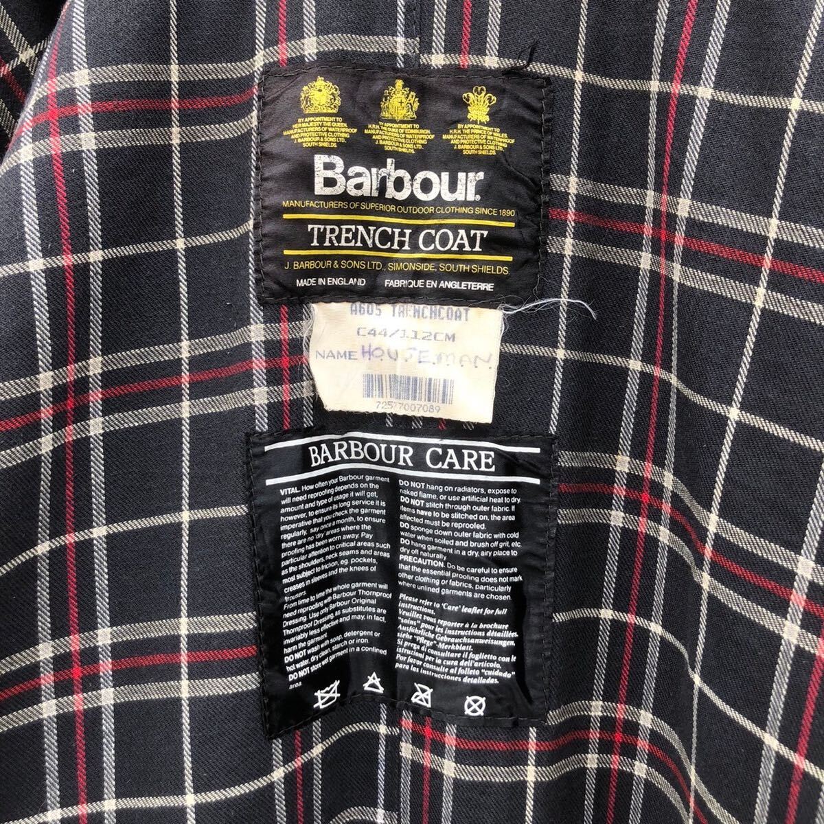 英国製 90s Barbour バブアー トレンチコート 旧3クレスト 英国製 90s Barbour バブアー トレンチコート 旧3クレスト