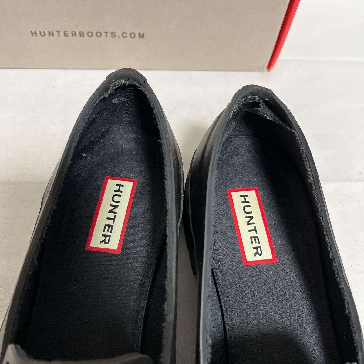 和289★ 箱付き HUNTER PENNY LOAFER ハンター レインシューズ ペニーローファー UK5 ブラック レディース_画像3