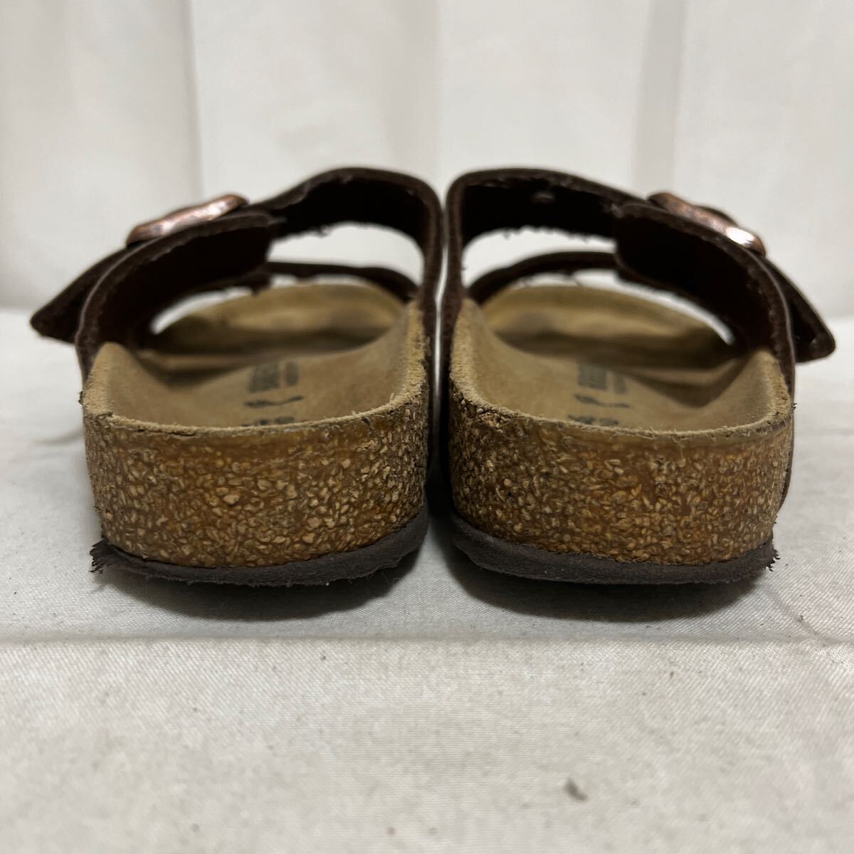 和302★ BIRKENSTOCK Arizona ビルケンシュトック アリゾナ サンダル シューズ 34 22 ブラウン レディース_画像4