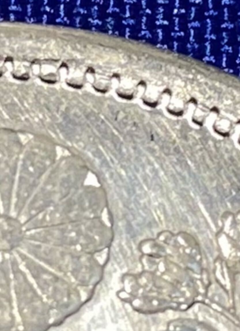 貿易銀 明治8年1円銀貨 (比重10.24) (明治ハ年一圓銀貨)の画像7
