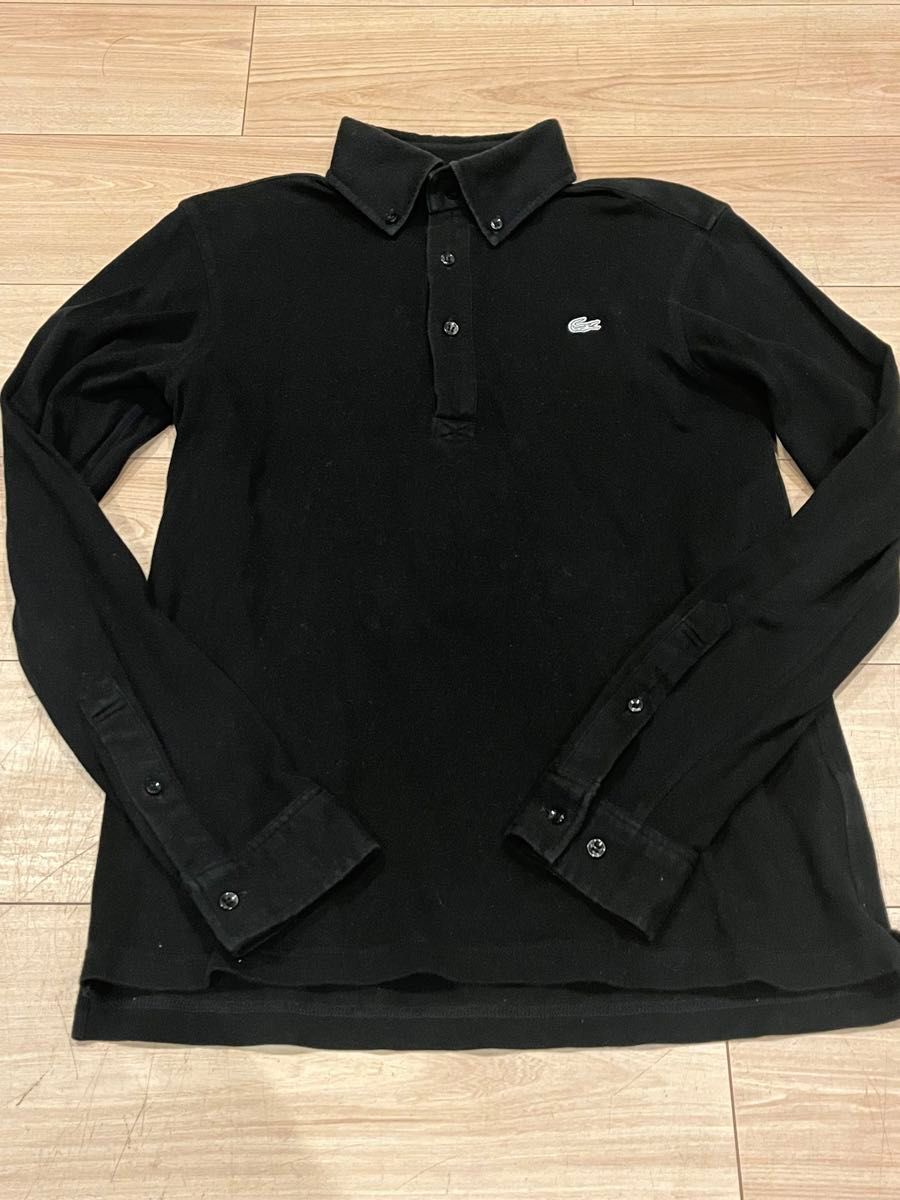 激レア品 ラコステ×BEAMS 長袖ポロシャツ 黒 サイズ5 綿100%日本製 激レア品 ラコステ×BEAMS 長袖ポロシャツ 黒 サイズ5 綿100%日本