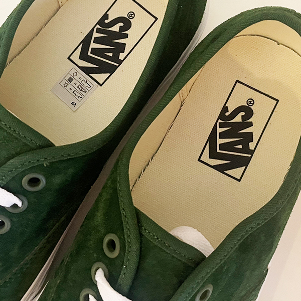 格安VANSバンズAuthentic PIG SUEDE オーセンティックSUEDEグリーン 26.5cm 新品未使用_画像3