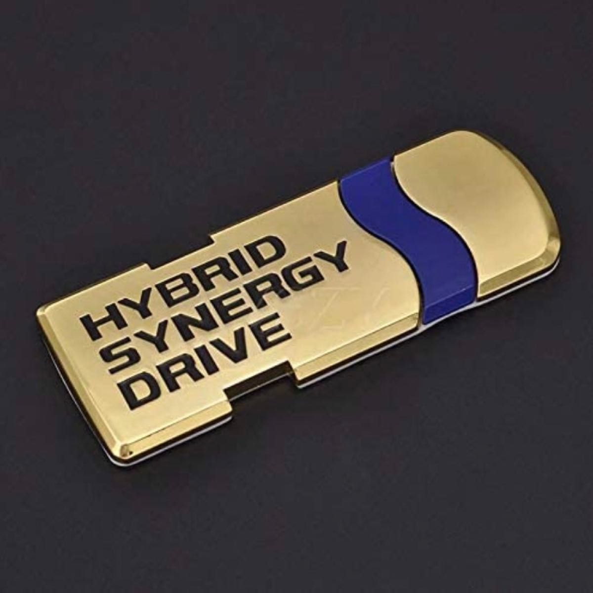 ゴールド　HYBRID 車のステッカープレートエンブレムクロームメタルハイブリッド