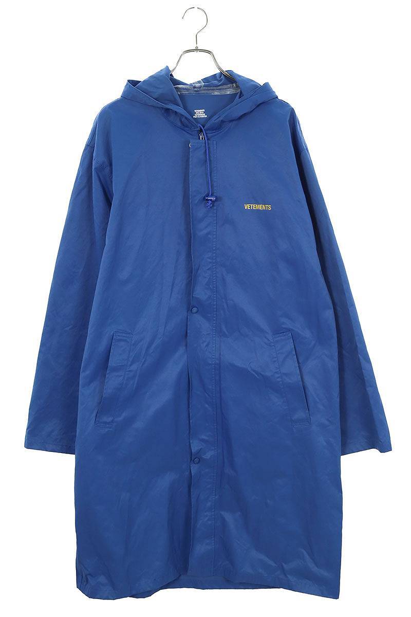 ヴェトモン VETEMENTS 18SS WSS18JA31 バックロゴレインコート 中古 BS99_画像1