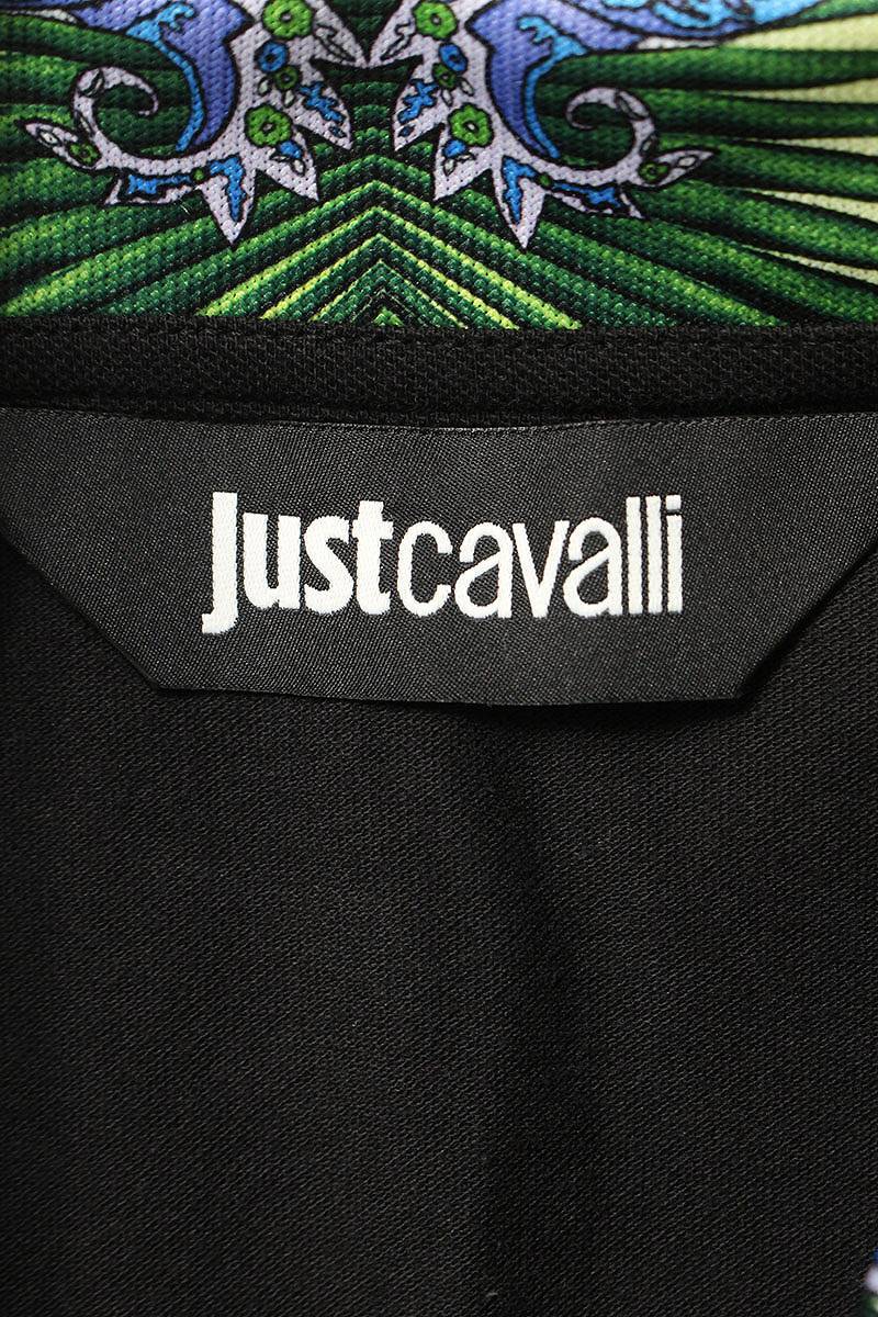 ジャストカヴァリ Just Cavalli 74OBGF17 サイズ:XS フローラルカラーロゴプリント半袖ポロシャツ 中古 BS99_画像3
