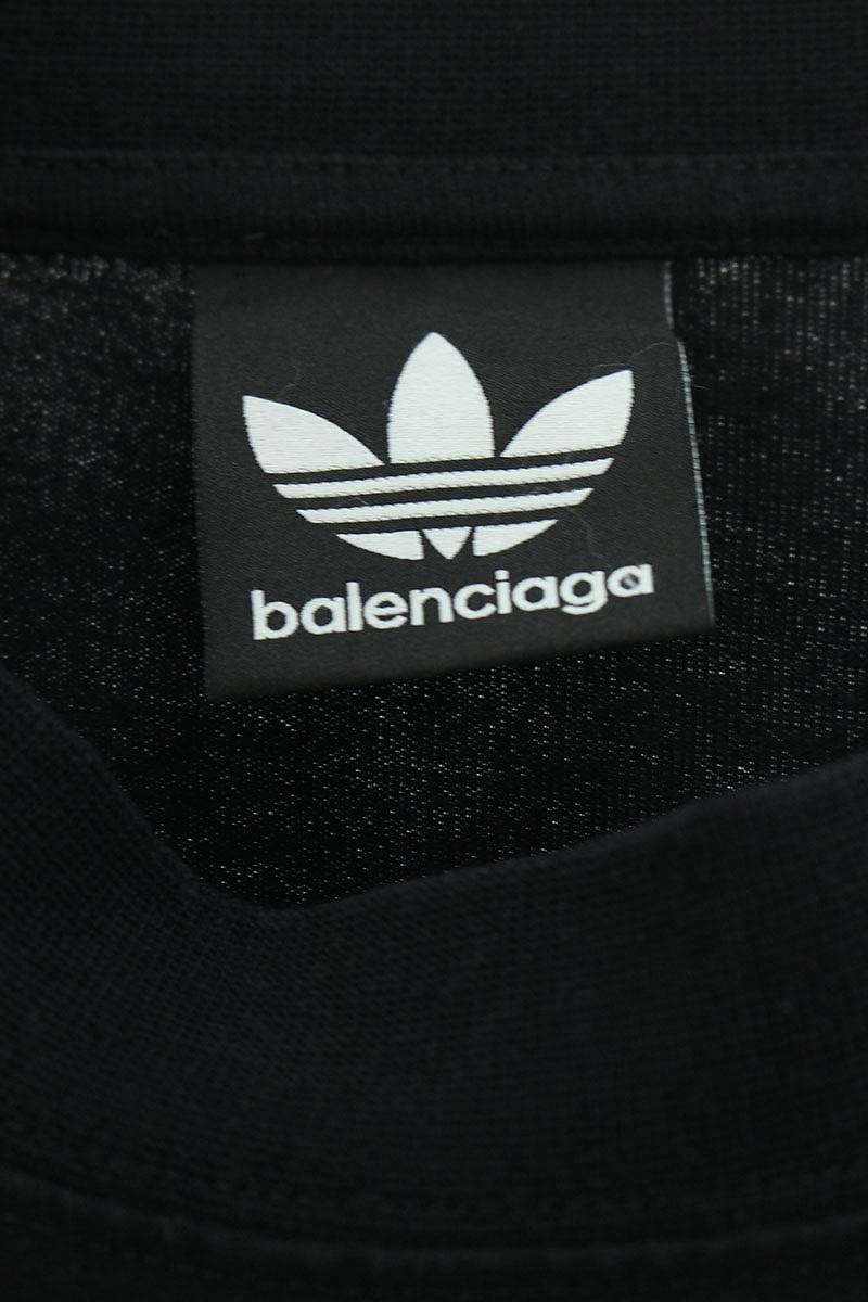 バレンシアガ BALENCIAGA アディダス 23SS 739101 TNVA6 サイズ:1 ダブルネームオーバーサイズTシャツ 中古 SS13_画像3