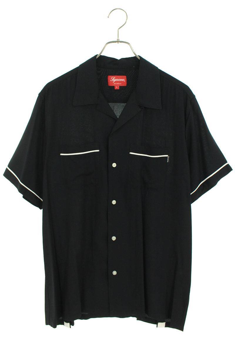 シュプリーム SUPREME プレイボーイ 17SS Bowling Shirt サイズ:L バックロゴボウリング半袖シャツ 中古 OM10