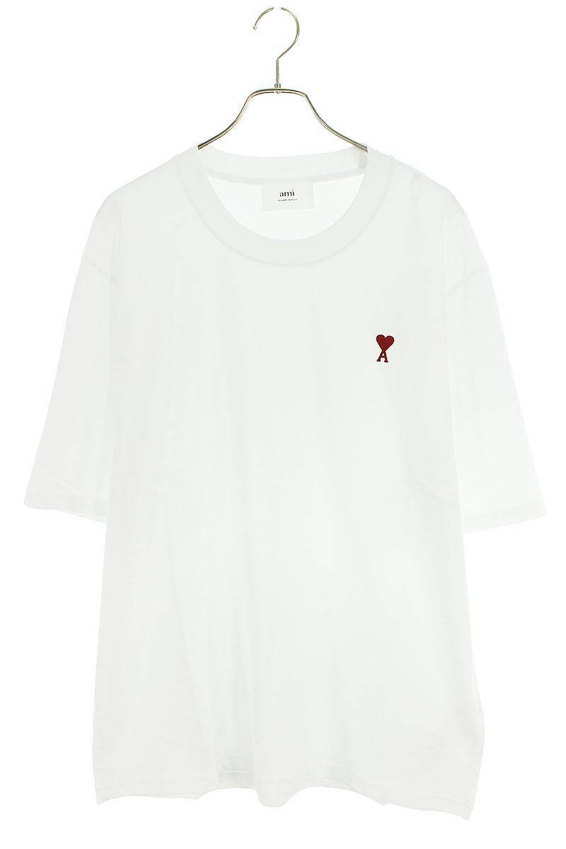 アミアレクサンドルマテュッシ AMI Alexandre Mattiussi 24SS BFUTS005726 WHITE サイズ:XL ハート刺繍Tシャツ 新古品 SB01_画像1