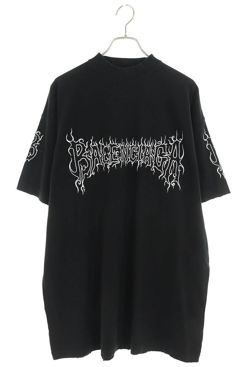 バレンシアガ BALENCIAGA 24SS 739028 TPVN5 サイズ:3 オーバーサイズロゴTシャツ 新古品 SB01_画像1