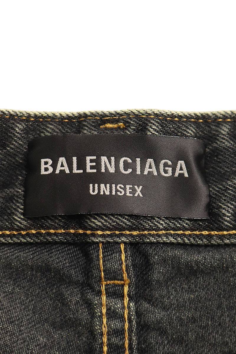 バレンシアガ BALENCIAGA 24SS 745213 TBP47 サイズ:M ウォッシュド加工バギーデニムパンツ 新古品 OM10_画像3